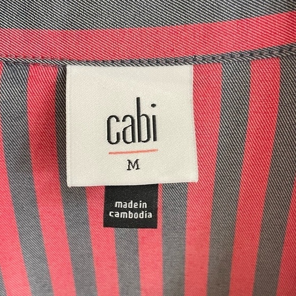 CAbi Striped Regatta Shacket, Size M - Picture 7 of 9